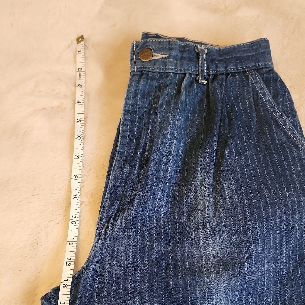 VINTAGE Lee Women's High Rise Blue Striped Jeans - Picture 2 of 10